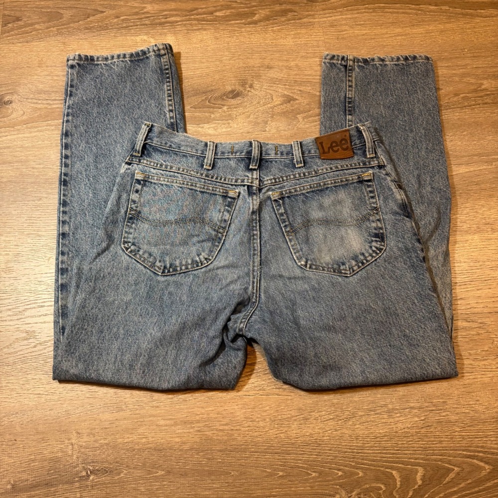 Lee Jeans Mens 34x30 Relaxed Fit Straight Leg‎ Blue Denim Pants